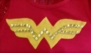 Kids Costumes to Hire - WonderGirl 6-7 Years - Red top & navy tights